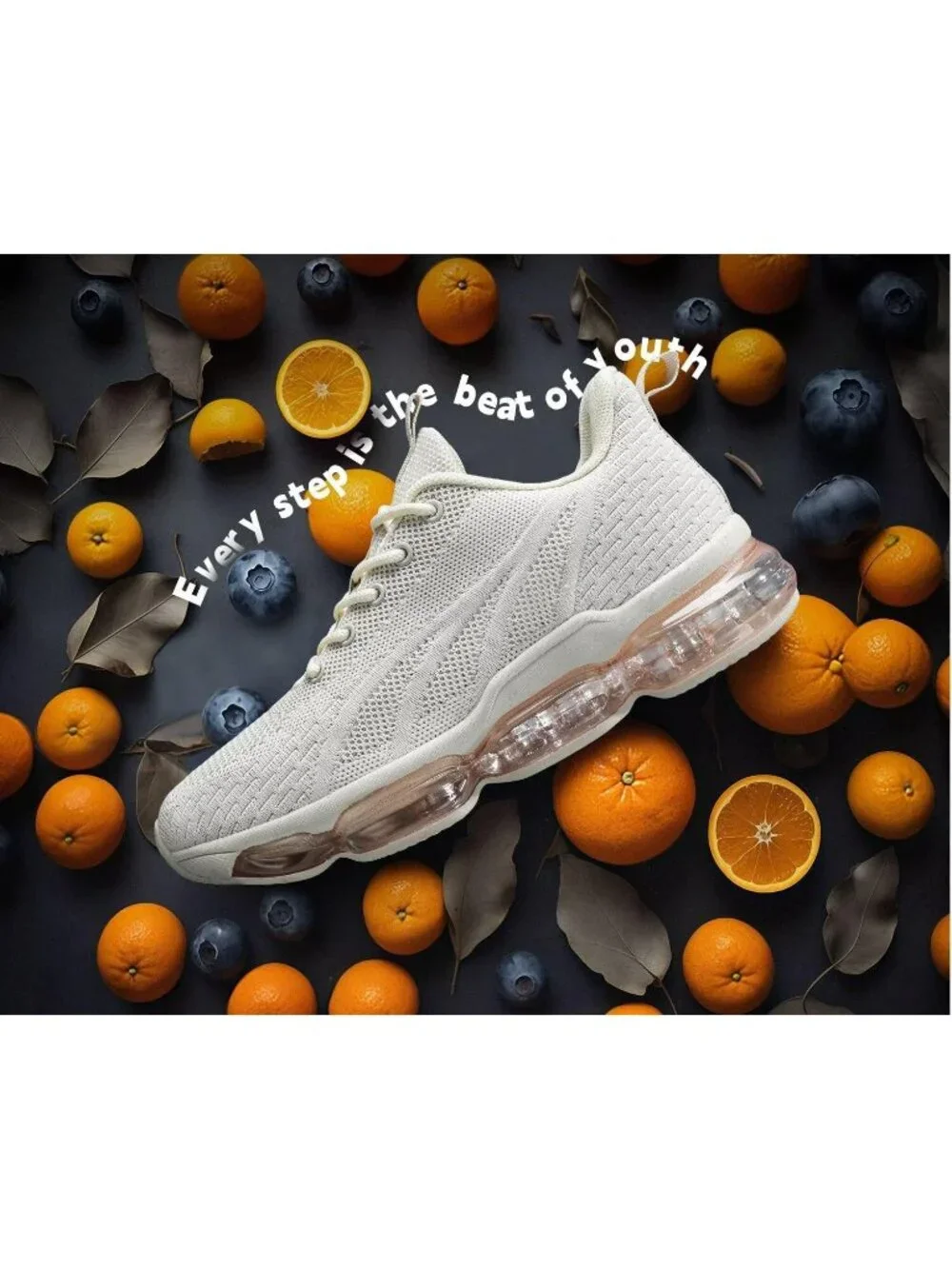 🆕Women's Beige 1 Walking Running Shoes Air Cushion Breathable Sneakers